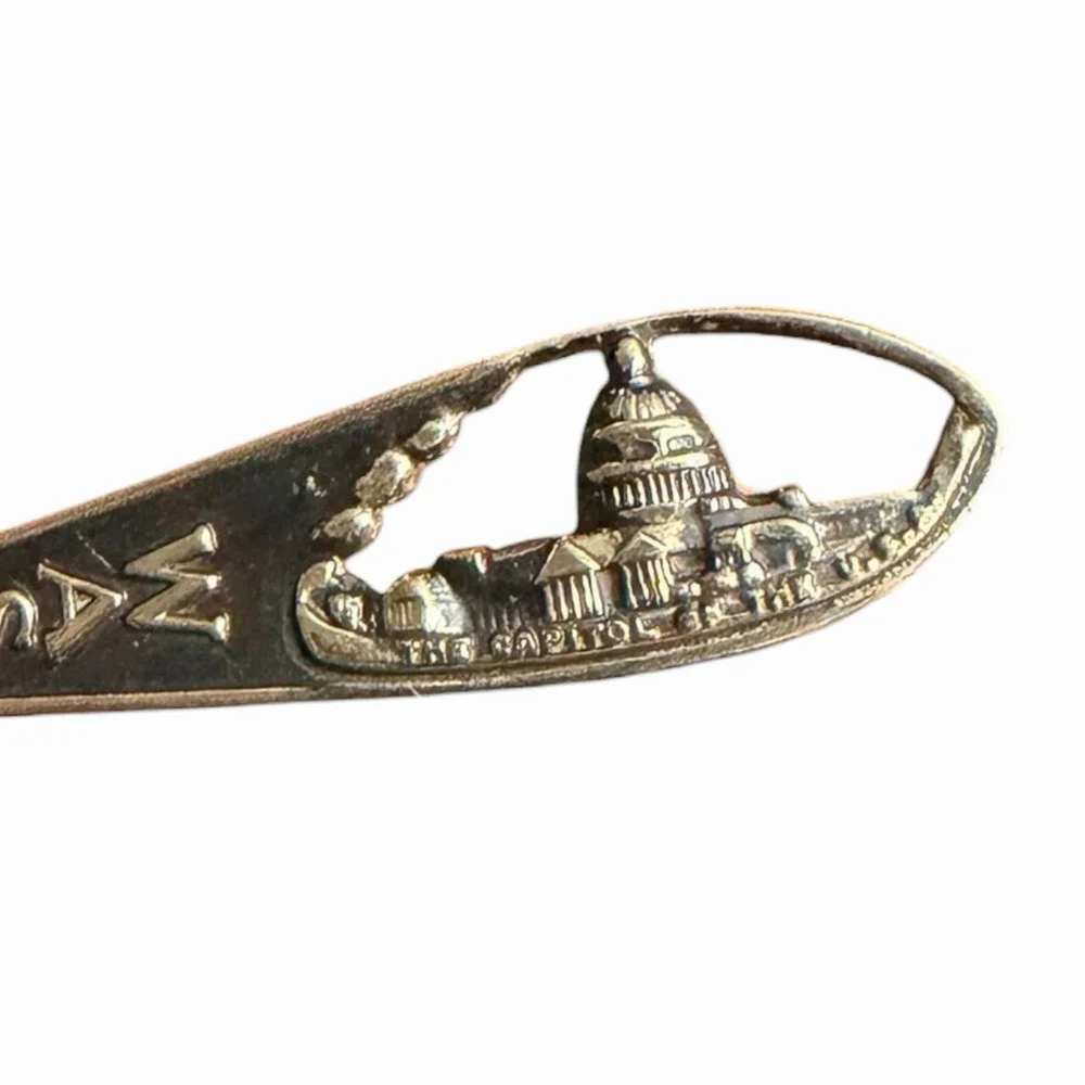 Vintage‎ Washington DC Souvenir Spoon The Capitol Building Silver Tone Collector